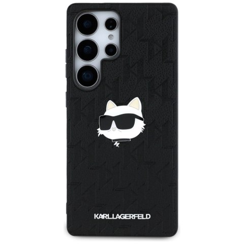 Etui Karl Lagerfeld Leather Monogram Pin Logo Choupette Head Samsung Galaxy S25 Ultra czarny