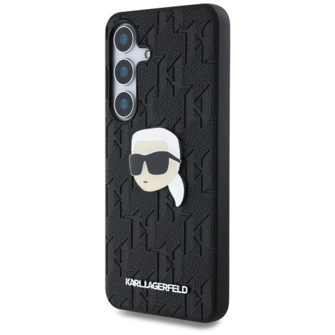 Etui Karl Lagerfeld Leather Monogram Pin Logo Karl Head Samsung Galaxy S25 Plus czarny Etui Karl Lagerfeld Leather Monogram Pin Logo Karl Head Samsung Galaxy S25 Plus czarny