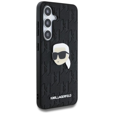 Etui Karl Lagerfeld Leather Monogram Pin Logo Karl Head Samsung Galaxy S25 Plus czarny Etui Karl Lagerfeld Leather Monogram Pin Logo Karl Head Samsung Galaxy S25 Plus czarny