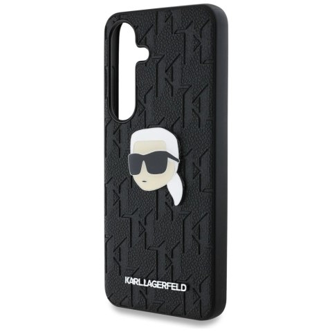 Etui Karl Lagerfeld Leather Monogram Pin Logo Karl Head Samsung Galaxy S25 Plus czarny Etui Karl Lagerfeld Leather Monogram Pin Logo Karl Head Samsung Galaxy S25 Plus czarny