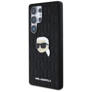 Etui Karl Lagerfeld Leather Monogram Pin Logo Karl Head Samsung Galaxy S25 Ultra czarny