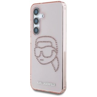 Etui Karl Lagerfeld Rhinestones K. Head Logo Samsung Galaxy S25 różowy