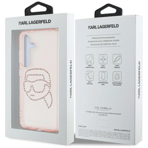 Etui Karl Lagerfeld Rhinestones K. Head Logo Samsung Galaxy S25 różowy Etui Karl Lagerfeld Rhinestones K. Head Logo Samsung Galaxy S25 różowy
