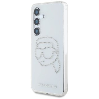 Etui Karl Lagerfeld Rhinestones Karl Head Logo Samsung Galaxy S25 przezroczysty