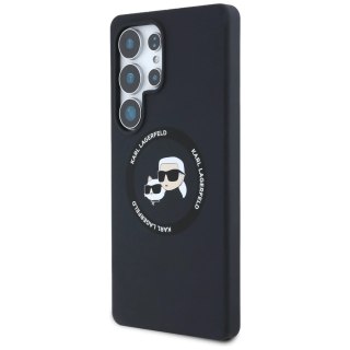 Etui Karl Lagerfeld Silicone Double Heads And Circle MagSafe Samsung Galaxy S25 Ultra czarny