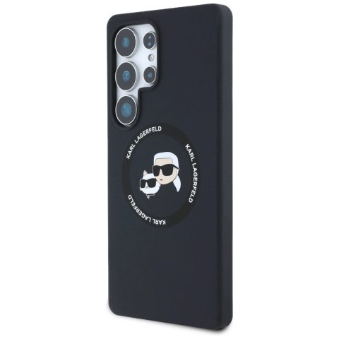 Etui Karl Lagerfeld Silicone Double Heads And Circle MagSafe Samsung Galaxy S25 Ultra czarny Etui Karl Lagerfeld Silicone Double Heads And Circle MagSafe Samsung Galaxy S25 Ultra czarny