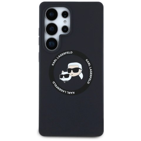 Etui Karl Lagerfeld Silicone Double Heads And Circle MagSafe Samsung Galaxy S25 Ultra czarny Etui Karl Lagerfeld Silicone Double Heads And Circle MagSafe Samsung Galaxy S25 Ultra czarny