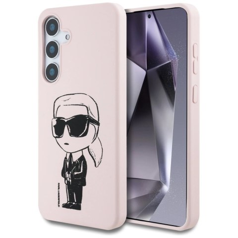 Etui Karl Lagerfeld Silicone Graffiti Ikonik Printed Logo MagSafe Samsung Galaxy S25 różowy Etui Karl Lagerfeld Silicone Graffiti Ikonik Printed Logo MagSafe Samsung Galaxy S25 różowy