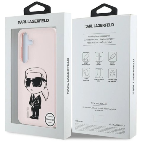 Etui Karl Lagerfeld Silicone Graffiti Ikonik Printed Logo MagSafe Samsung Galaxy S25 różowy Etui Karl Lagerfeld Silicone Graffiti Ikonik Printed Logo MagSafe Samsung Galaxy S25 różowy