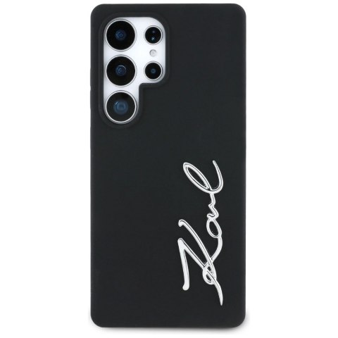 Etui Karl Lagerfeld Silicone Metal Signature Logo Samsung Galaxy S25 Ultra czarny Etui Karl Lagerfeld Silicone Metal Signature Logo Samsung Galaxy S25 Ultra czarny