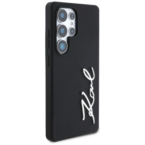Etui Karl Lagerfeld Silicone Metal Signature Logo Samsung Galaxy S25 Ultra czarny Etui Karl Lagerfeld Silicone Metal Signature Logo Samsung Galaxy S25 Ultra czarny