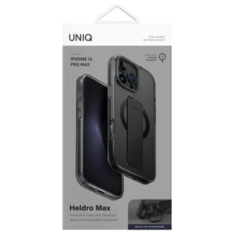 Etui UNIQ Heldro Max na iPhone 16 Pro Max 6.9" z MagSafe - czarne