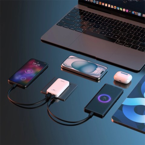 Ładowarka sieciowa podróżna GaN Dudao A65Q 65W USB-A / USB-C PD ultracienka EU / US - biała Ładowarka sieciowa podróżna GaN Dudao A65Q 65W USB-A / USB-C PD ultracienka EU / US - biała