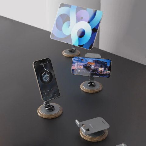 Podstawka do telefonu Dudao F17M 360° metalowa - szara Podstawka do telefonu Dudao F17M 360° metalowa - szara
