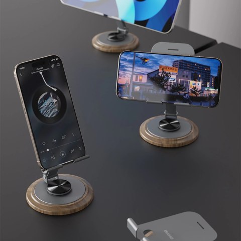 Podstawka do telefonu Dudao F17M 360° metalowa - szara Podstawka do telefonu Dudao F17M 360° metalowa - szara