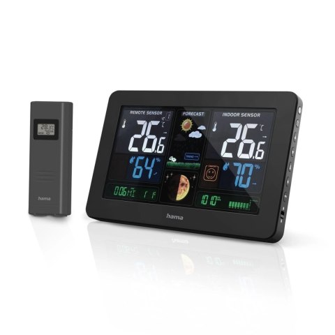 Stacja pogody Hama Premium z USB - czarna Stacja pogody Hama Premium z USB - czarna