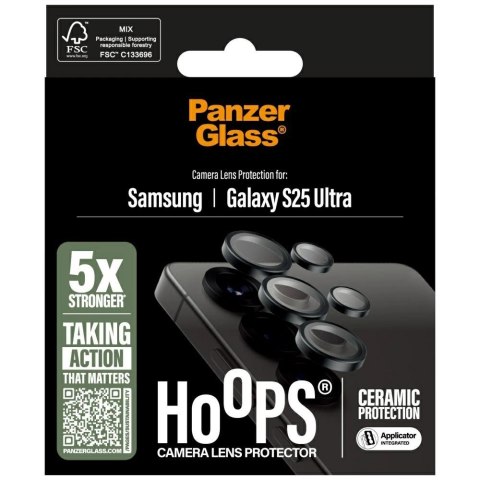 Szkło ceramiczne na obiektyw PanzerGlass Hoops Lens Protector do Samsung Galaxy S25 Ultra Szkło ceramiczne na obiektyw PanzerGlass Hoops Lens Protector do Samsung Galaxy S25 Ultra