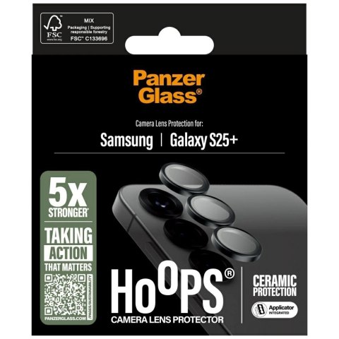 Szkło ceramiczne na obiektyw PanzerGlass Hoops Lens Protector do Samsung Galaxy S25+ Szkło ceramiczne na obiektyw PanzerGlass Hoops Lens Protector do Samsung Galaxy S25+
