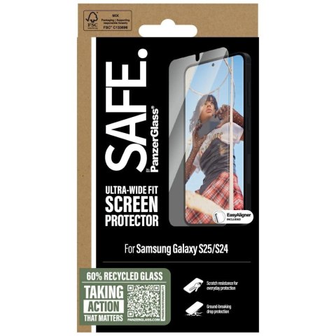 Szkło hartowane SAFE by PanzerGlass Ultra-Wide Fit do Samsung Galaxy S25