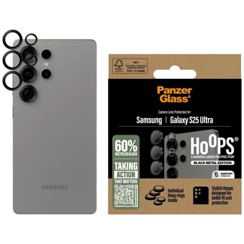 Szkło hartowane na obiektyw PanzerGlass Hoops Lens Protector do Samsung Galaxy S25 Ultra czarny Szkło hartowane na obiektyw PanzerGlass Hoops Lens Protector do Samsung Galaxy S25 Ultra czarny