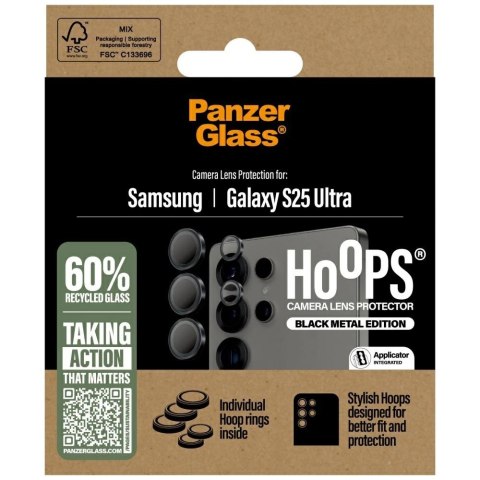 Szkło hartowane na obiektyw PanzerGlass Hoops Lens Protector do Samsung Galaxy S25 Ultra czarny Szkło hartowane na obiektyw PanzerGlass Hoops Lens Protector do Samsung Galaxy S25 Ultra czarny