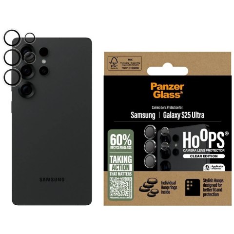 Szkło hartowane na obiektyw PanzerGlass Hoops Lens Protector do Samsung Galaxy S25 Ultra przezroczysty Szkło hartowane na obiektyw PanzerGlass Hoops Lens Protector do Samsung Galaxy S25 Ultra przezroczysty