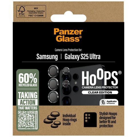Szkło hartowane na obiektyw PanzerGlass Hoops Lens Protector do Samsung Galaxy S25 Ultra przezroczysty Szkło hartowane na obiektyw PanzerGlass Hoops Lens Protector do Samsung Galaxy S25 Ultra przezroczysty