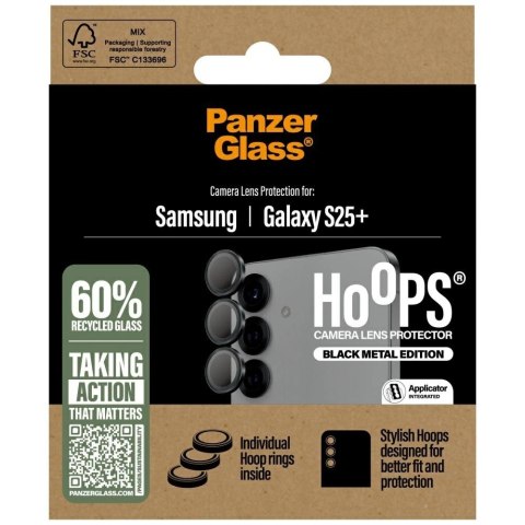 Szkło hartowane na obiektyw PanzerGlass Hoops Lens Protector do Samsung Galaxy S25+ czarny Szkło hartowane na obiektyw PanzerGlass Hoops Lens Protector do Samsung Galaxy S25+ czarny