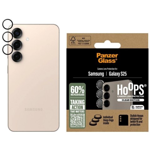 Szkło hartowane na obiektyw PanzerGlass Hoops Lens Protector do Samsung Galaxy S25 przezroczysty Szkło hartowane na obiektyw PanzerGlass Hoops Lens Protector do Samsung Galaxy S25 przezroczysty