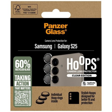 Szkło hartowane na obiektyw PanzerGlass Hoops Lens Protector do Samsung Galaxy S25 przezroczysty Szkło hartowane na obiektyw PanzerGlass Hoops Lens Protector do Samsung Galaxy S25 przezroczysty