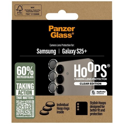 Szkło hartowane na obiektyw PanzerGlass Hoops Lens Protector do Samsung Galaxy S25+ przezroczysty Szkło hartowane na obiektyw PanzerGlass Hoops Lens Protector do Samsung Galaxy S25+ przezroczysty