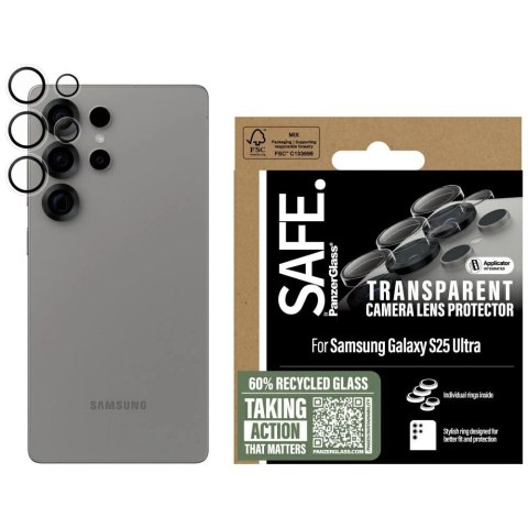 Szkło hartowane na obiektyw SAFE by PanzerGlass Rings Lens Protector do Samsung Galaxy S25 Ultra przezroczysty Szkło hartowane na obiektyw SAFE by PanzerGlass Rings Lens Protector do Samsung Galaxy S25 Ultra przezroczysty