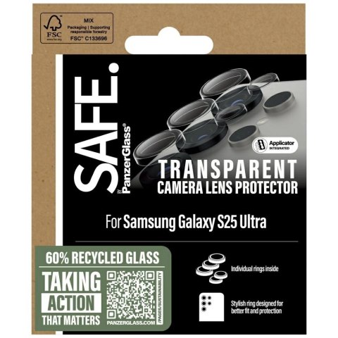 Szkło hartowane na obiektyw SAFE by PanzerGlass Rings Lens Protector do Samsung Galaxy S25 Ultra przezroczysty Szkło hartowane na obiektyw SAFE by PanzerGlass Rings Lens Protector do Samsung Galaxy S25 Ultra przezroczysty