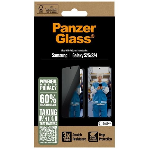 Szkło prywatyzujące PanzerGlass Ultra-Wide Fit do Samsung Galaxy S25