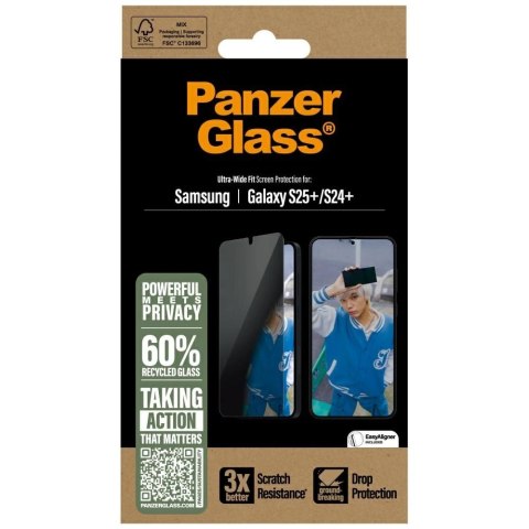 Szkło prywatyzujące PanzerGlass Ultra-Wide Fit do Samsung Galaxy S25+ Szkło prywatyzujące PanzerGlass Ultra-Wide Fit do Samsung Galaxy S25+