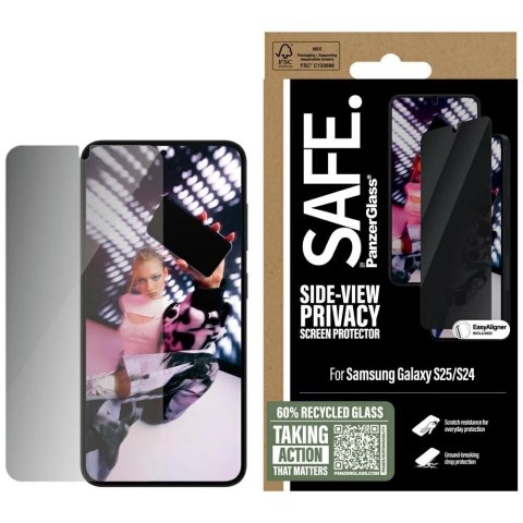 Szkło prywatyzujące SAFE by PanzerGlass Ultra-Wide Fit do Samsung Galaxy S25 Szkło prywatyzujące SAFE by PanzerGlass Ultra-Wide Fit do Samsung Galaxy S25