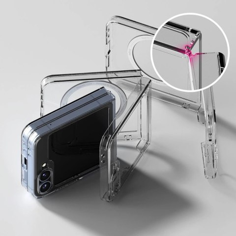 Etui Ringke Fusion MagSafe na Samsung Galaxy Z Flip 6 - przezroczyste Etui Ringke Fusion MagSafe na Samsung Galaxy Z Flip 6 - przezroczyste