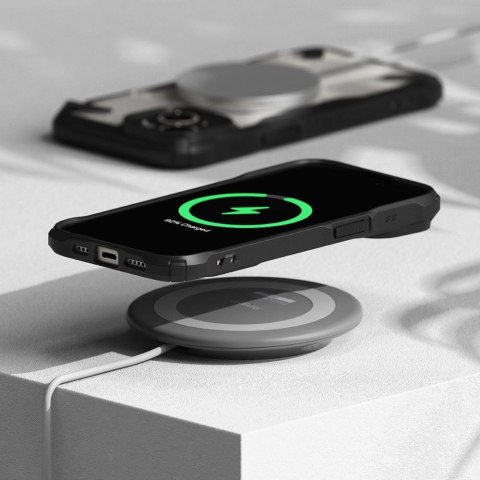 Etui Ringke Fusion X MagSafe na iPhone 15 Plus - czarny mat Etui Ringke Fusion X MagSafe na iPhone 15 Plus - czarny mat