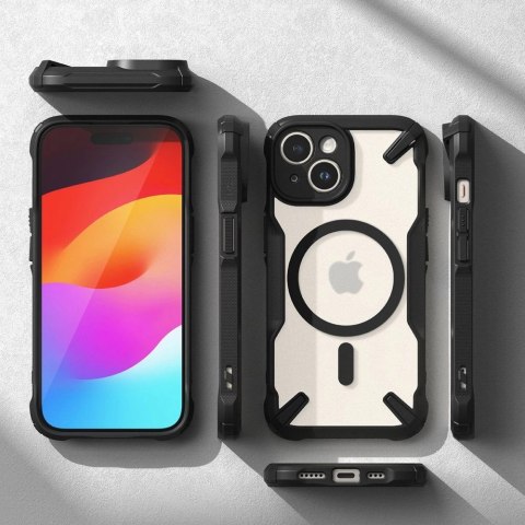 Etui Ringke Fusion X MagSafe na iPhone 15 Plus - czarny mat Etui Ringke Fusion X MagSafe na iPhone 15 Plus - czarny mat