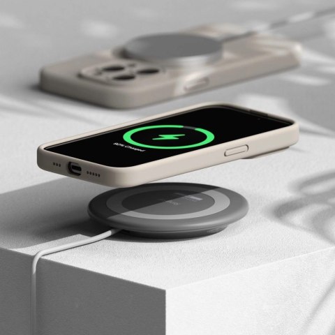 Etui Ringke Silicone MagSafe na iPhone 15 Pro - beżowy