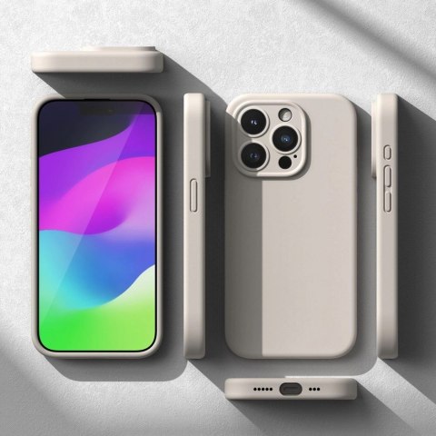 Etui Ringke Silicone MagSafe na iPhone 15 Pro - beżowy