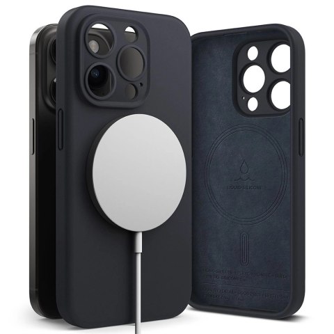 Etui Ringke Silicone MagSafe na iPhone 15 Pro - granatowy Etui Ringke Silicone MagSafe na iPhone 15 Pro - granatowy