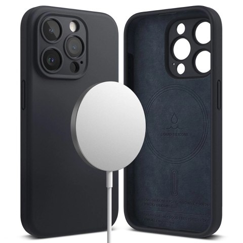 Etui Ringke Silicone MagSafe na iPhone 15 Pro - granatowy Etui Ringke Silicone MagSafe na iPhone 15 Pro - granatowy