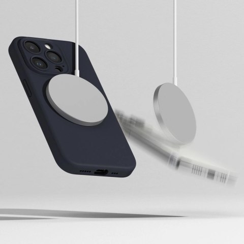 Etui Ringke Silicone MagSafe na iPhone 15 Pro - granatowy Etui Ringke Silicone MagSafe na iPhone 15 Pro - granatowy