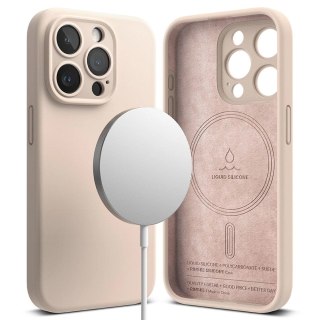 Etui Ringke Silicone MagSafe na iPhone 15 Pro - różowy
