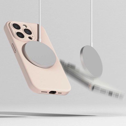 Etui Ringke Silicone MagSafe na iPhone 15 Pro - różowy Etui Ringke Silicone MagSafe na iPhone 15 Pro - różowy