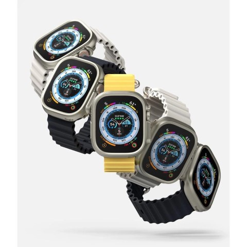 Etui Ringke Slim 2-pack na Apple Watch Ultra 1 / 2 (49 mm) - przezroczysty i tytanowy