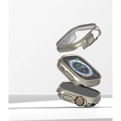 Etui Ringke Slim 2-pack na Apple Watch Ultra 1 / 2 (49 mm) - przezroczysty i tytanowy