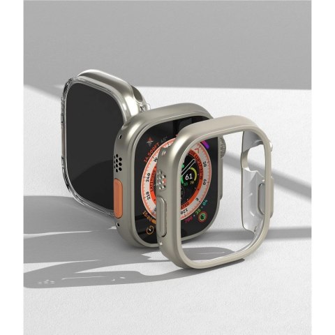 Etui Ringke Slim 2-pack na Apple Watch Ultra 1 / 2 (49 mm) - przezroczysty i tytanowy