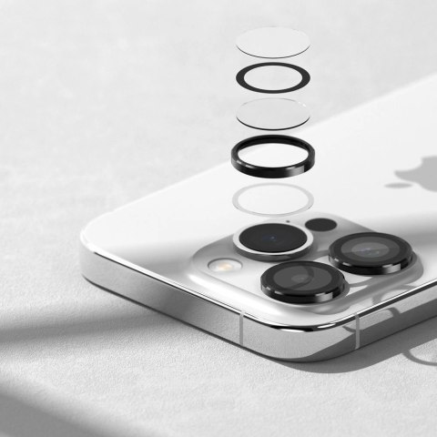 Ochronne nakładki Ringke Camera Frame Protector na iPhone 15 Pro Max - czarny